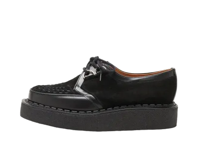 GEORGE COX Women's Skipton No.6 Sole "Black" Suede Collected Leather 15460-VI-615