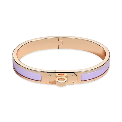 Hermes Mini Clic Kelly Bracelet "Lilas/Pink Gold"