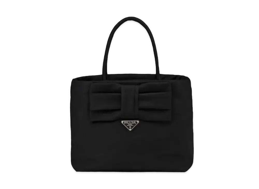 PRADA Nylon Bag With Bow "Black"