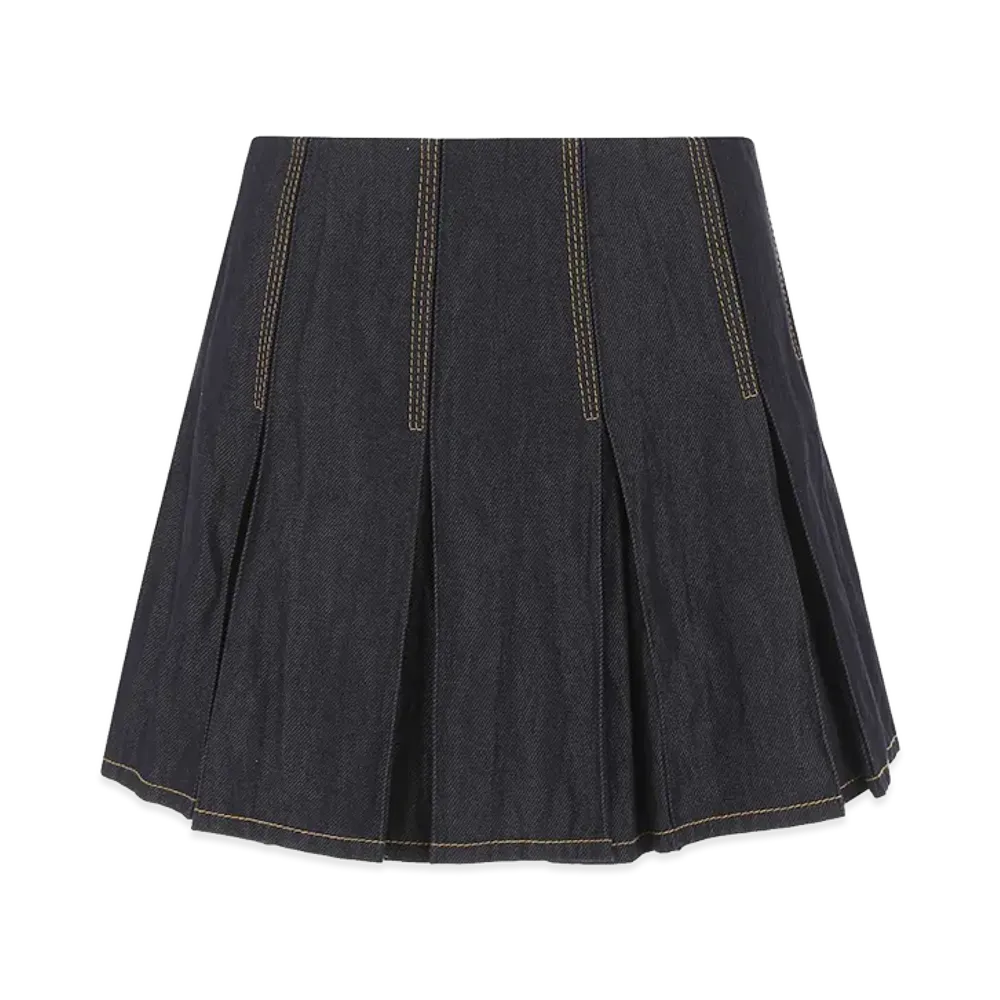 Bottega Veneta Women's Denim Mini Skirt "Dark Blue"