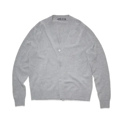 Acne Studios V Neck Cardigan "Gray Melange"