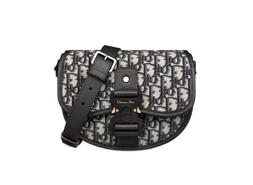 Dior Gallop Messenger Bag Dior Oblique Jacquard & Grained Calfskin "Beige/Black"