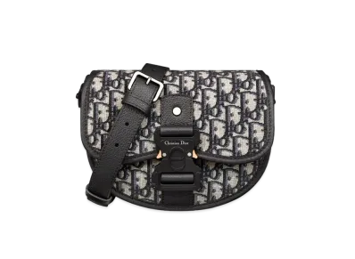Dior Gallop Messenger Bag Dior Oblique Jacquard & Grained Calfskin "Beige/Black"