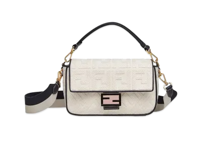 FENDI Baguette Canvas Bag "White"