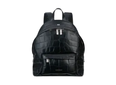 GIVENCHY Double U Backpack in Crocodile Effect Leather "Black"