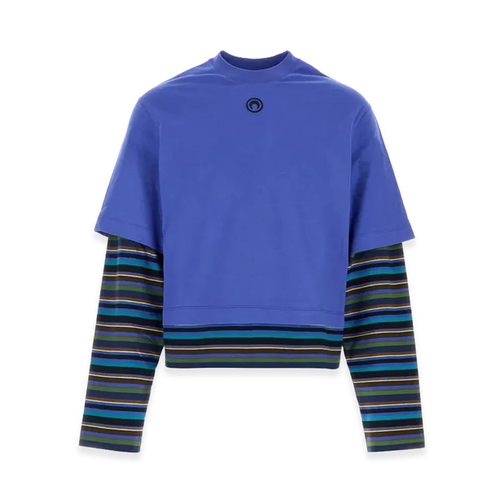 Marine Serre Cotton T-Shirt "Blue"