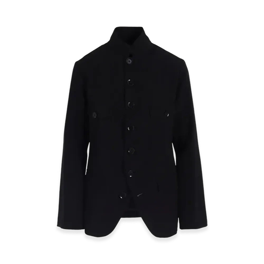 Ground Y Wool Gabardine Lady Stand Collar Jacket "Black"