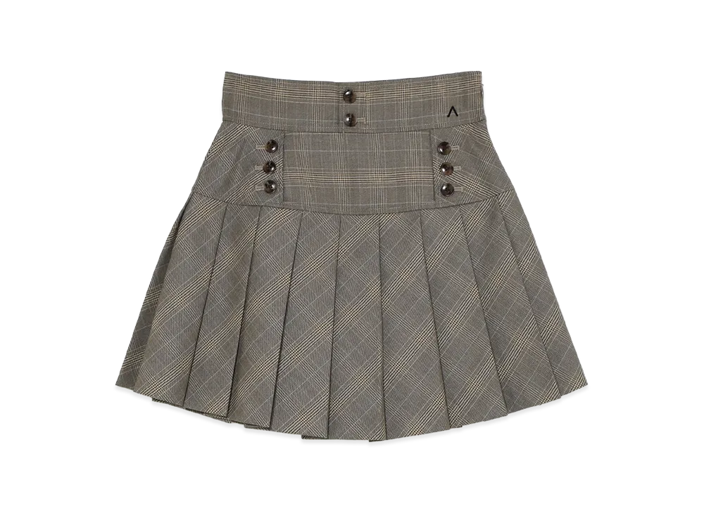 ANDMARY Women's Chloe Check Mini Skirt "Beige"