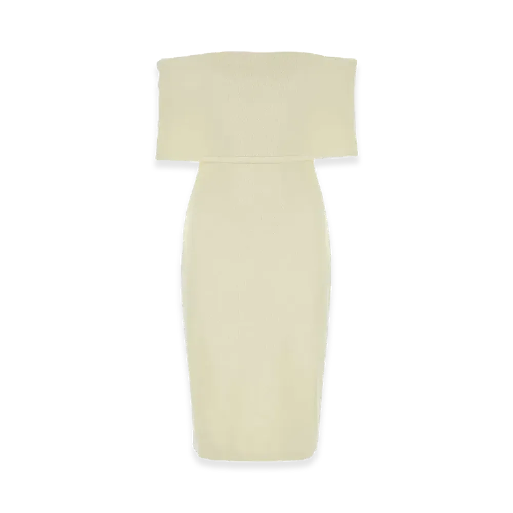 Bottega Veneta Women's Crema Tech Nylon Dress "Yellow"