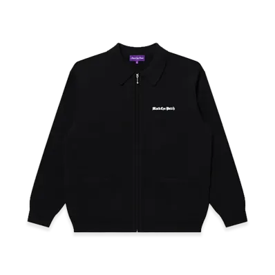 BlackEyePatch OE Logo Embroidered Collared Zip Knit "Black"