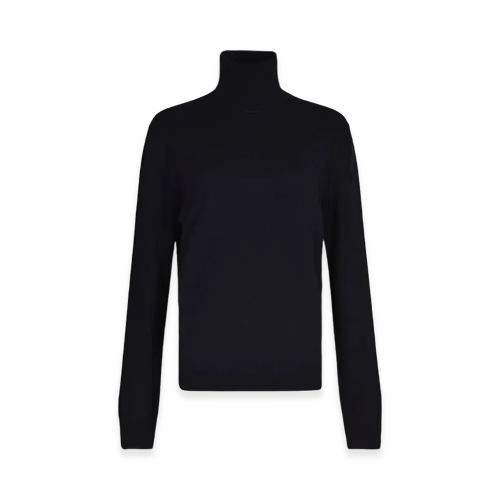 Maison Margiela Women's Eco Cashmere High-Neck Sweater "Navy"