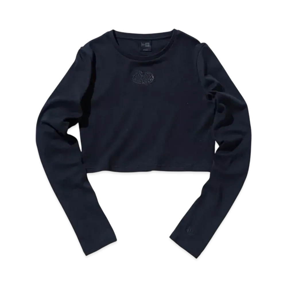 NEW ERA BLACK LABEL SS25 Women's Long Sleeve Cropped T-shirt "Black"