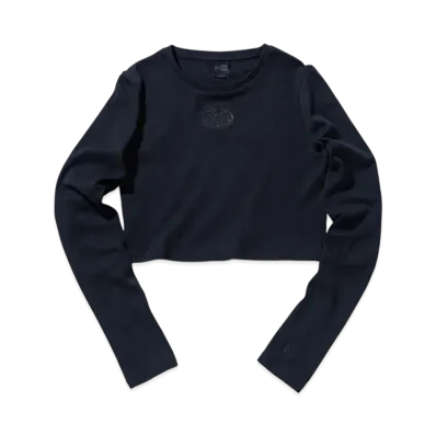 NEW ERA BLACK LABEL SS25 Women's Long Sleeve Cropped T-shirt "Black"