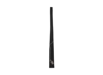 Yohji Yamamoto Pour Homme W/GABARDINE HAND EMBROIDERY TIE "Gray"