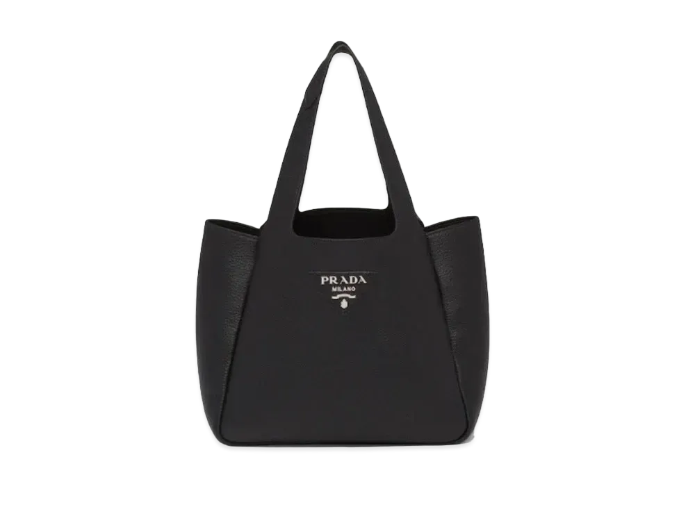 PRADA Dynamique Leather Tote Bag "Black"