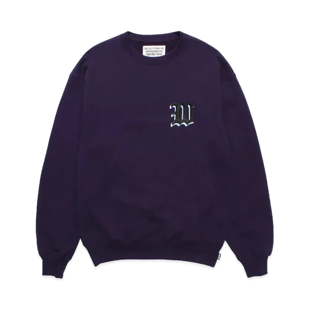 WACKO MARIA Middle Weight Sweat Shirt "Purple"