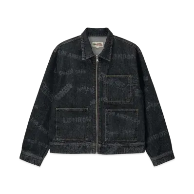 Stussy Worldwide Zip Work Jacket "Black"