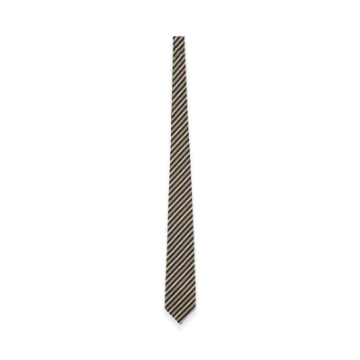 JUNYA WATANABE MAN Silk Stripe Tie (8cm) "Black/White/Yellow"