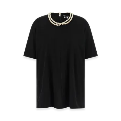 JUNYA WATANABE Women's Pearl Necklace T-Shirt "Black"