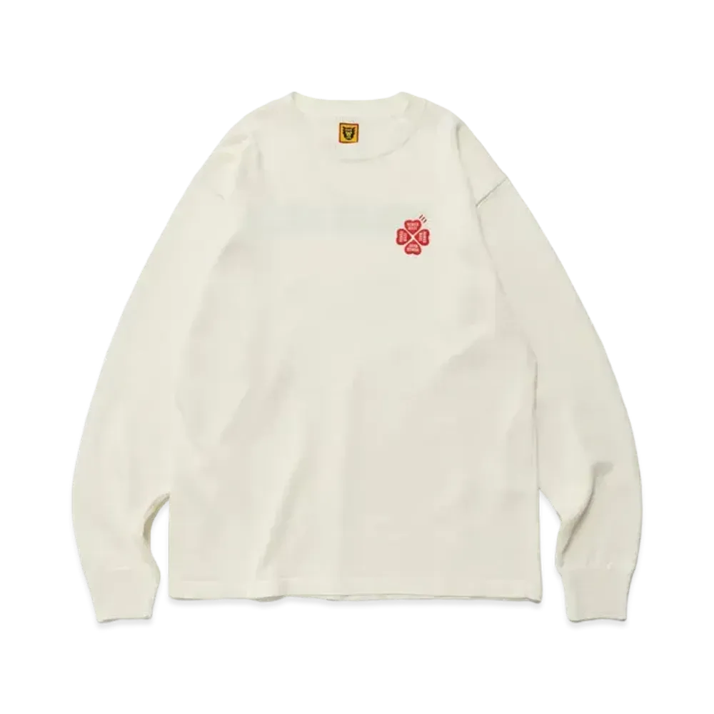 HUMAN MADE Linen-Blend Knit Sweater "White"