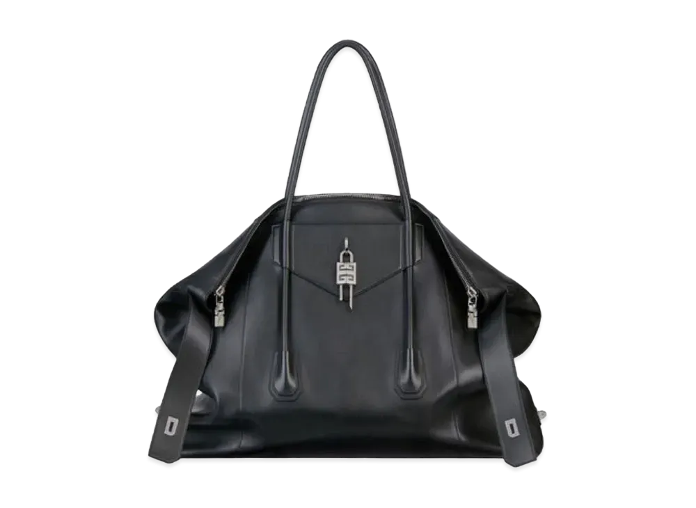 GIVENCHY Large Antigona Lock Soft Bag in Leather "Black"