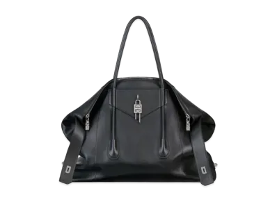 GIVENCHY Large Antigona Lock Soft Bag in Leather "Black"