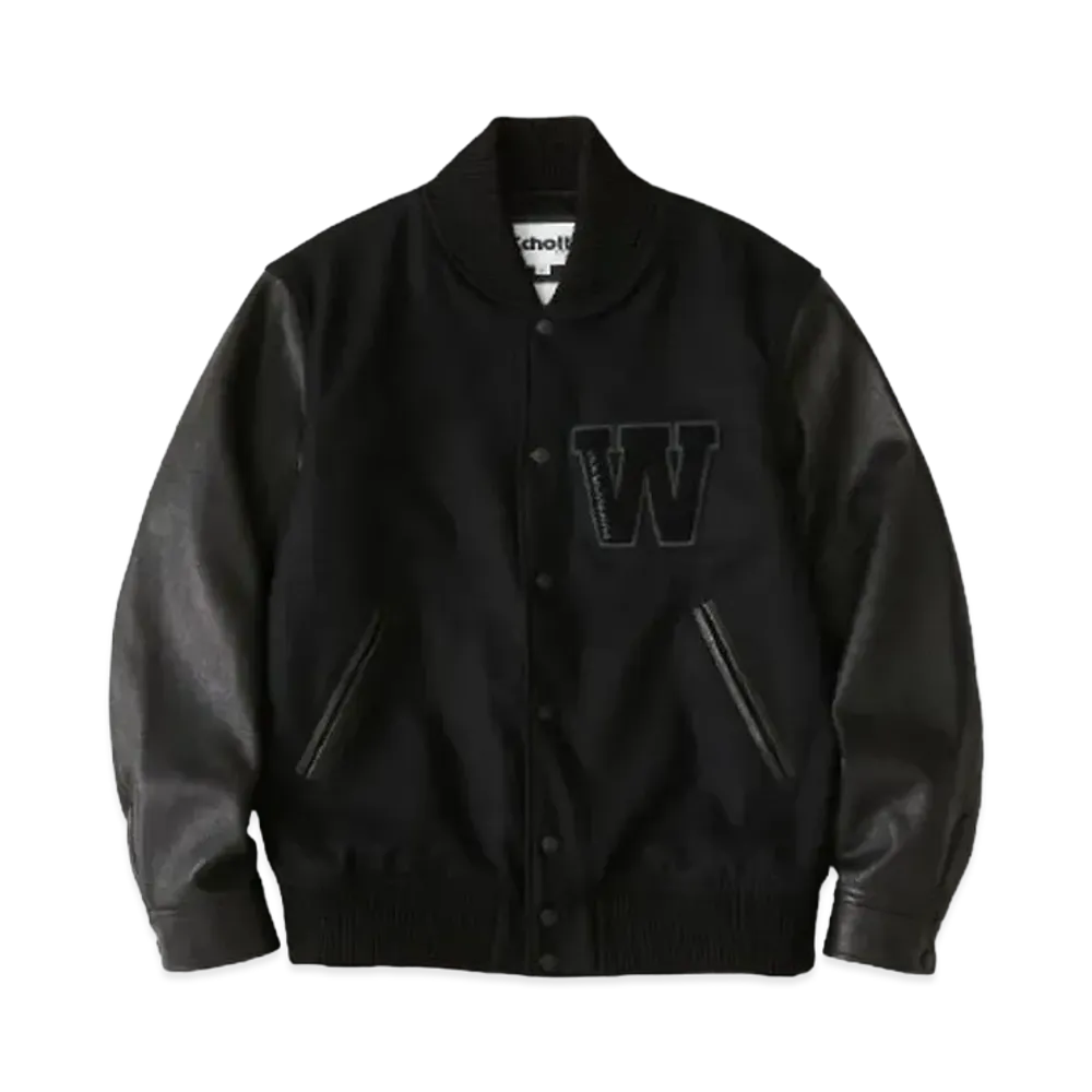 Schott x WM VARSITY JACKET "BLACK"