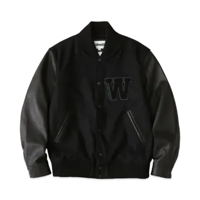 Schott x WM VARSITY JACKET "BLACK"