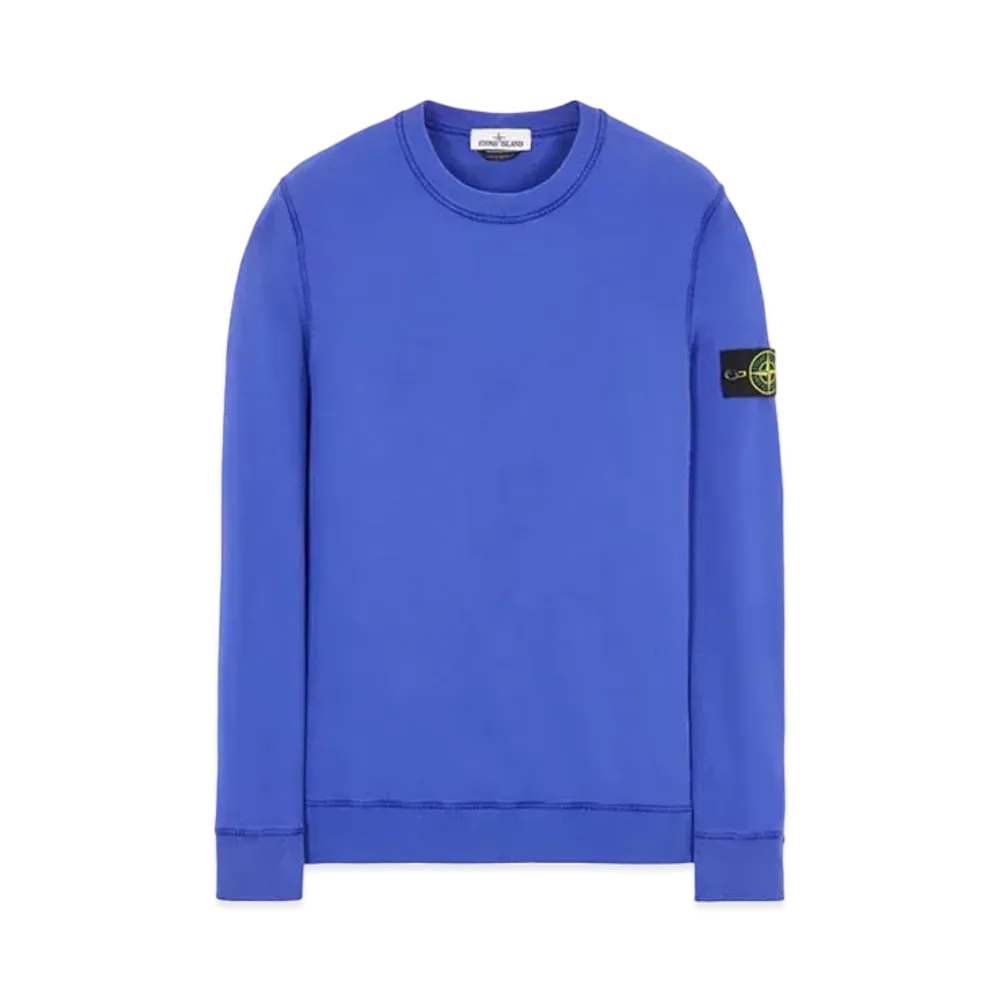 Stone Island 63020 BRUSHED COTTON FLEECE "Periwinkle"
