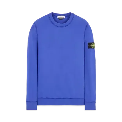Stone Island 63020 BRUSHED COTTON FLEECE "Periwinkle"