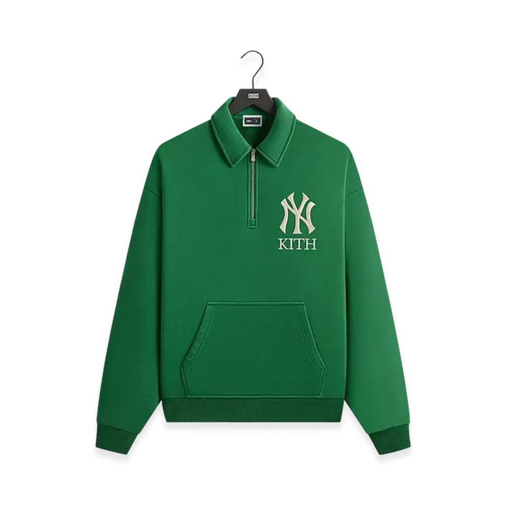 Kith x The New York Yankees Quarter Zip Popover Sweatshirt "Kelly"