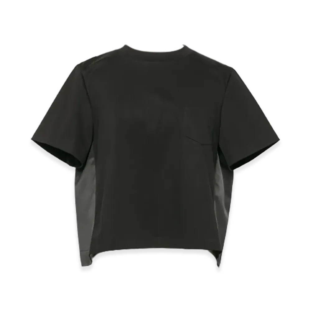 sacai Nylon Twill Mix Cotton Jersey T-Shirt "Black"