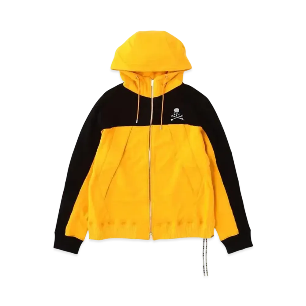 mastermind WORLD Mountain Zip Up Hoodie "Black Yellow"