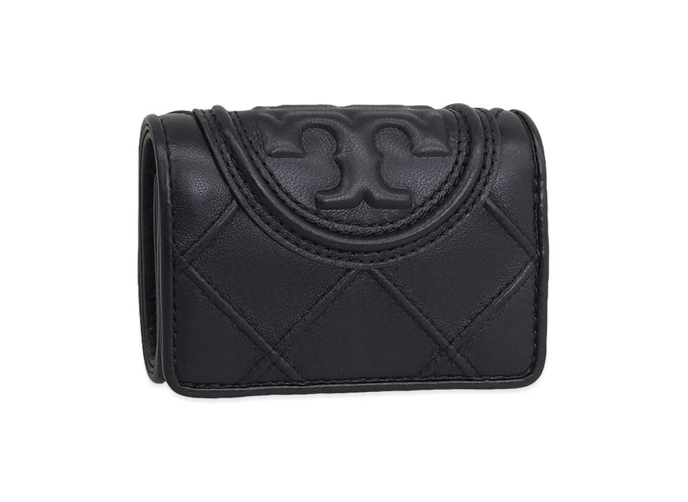 TORY BURCH Fleming Soft Small Flap Wallet "Black"