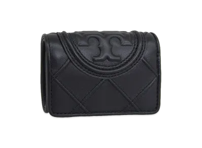 TORY BURCH Fleming Soft Small Flap Wallet "Black"