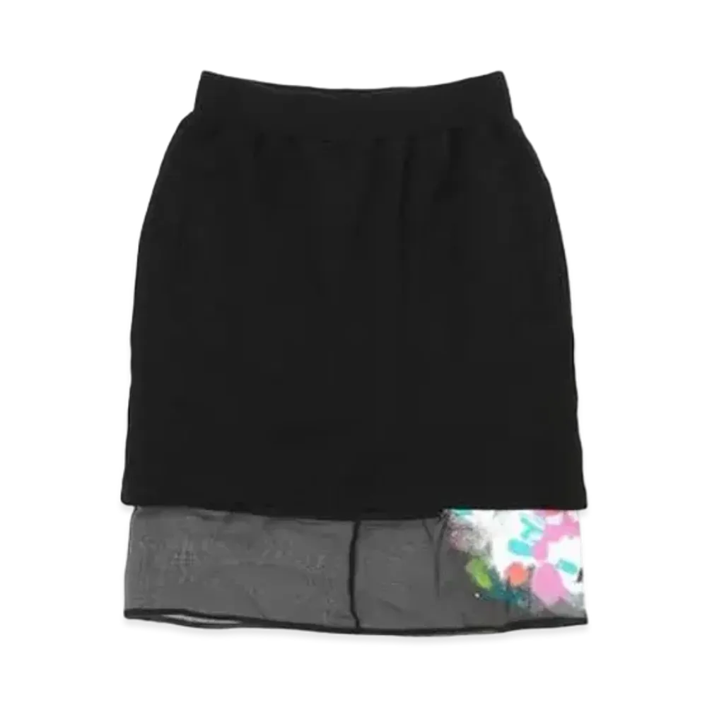 FACETASM Spraypaint Sweat Skirt "Black"