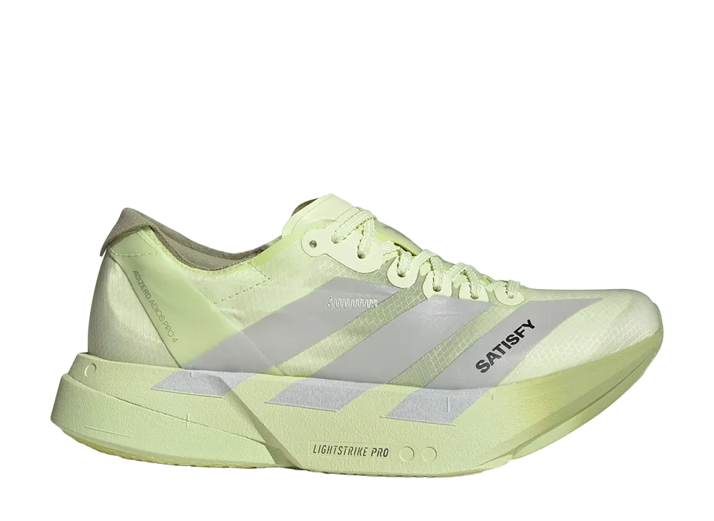 adidas Women's Adizero Adios Pro 4 Satisf "Tent Green/Matte Silver"