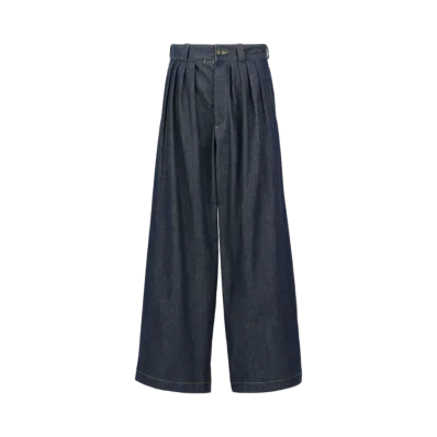 Maison Margiela Women's Pleated Trousers "Blue"