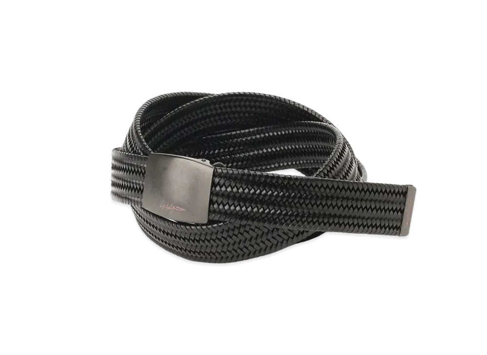Yohji Yamamoto Pour Homme STRETCH BRAID 30MM FREE BELT "Black"