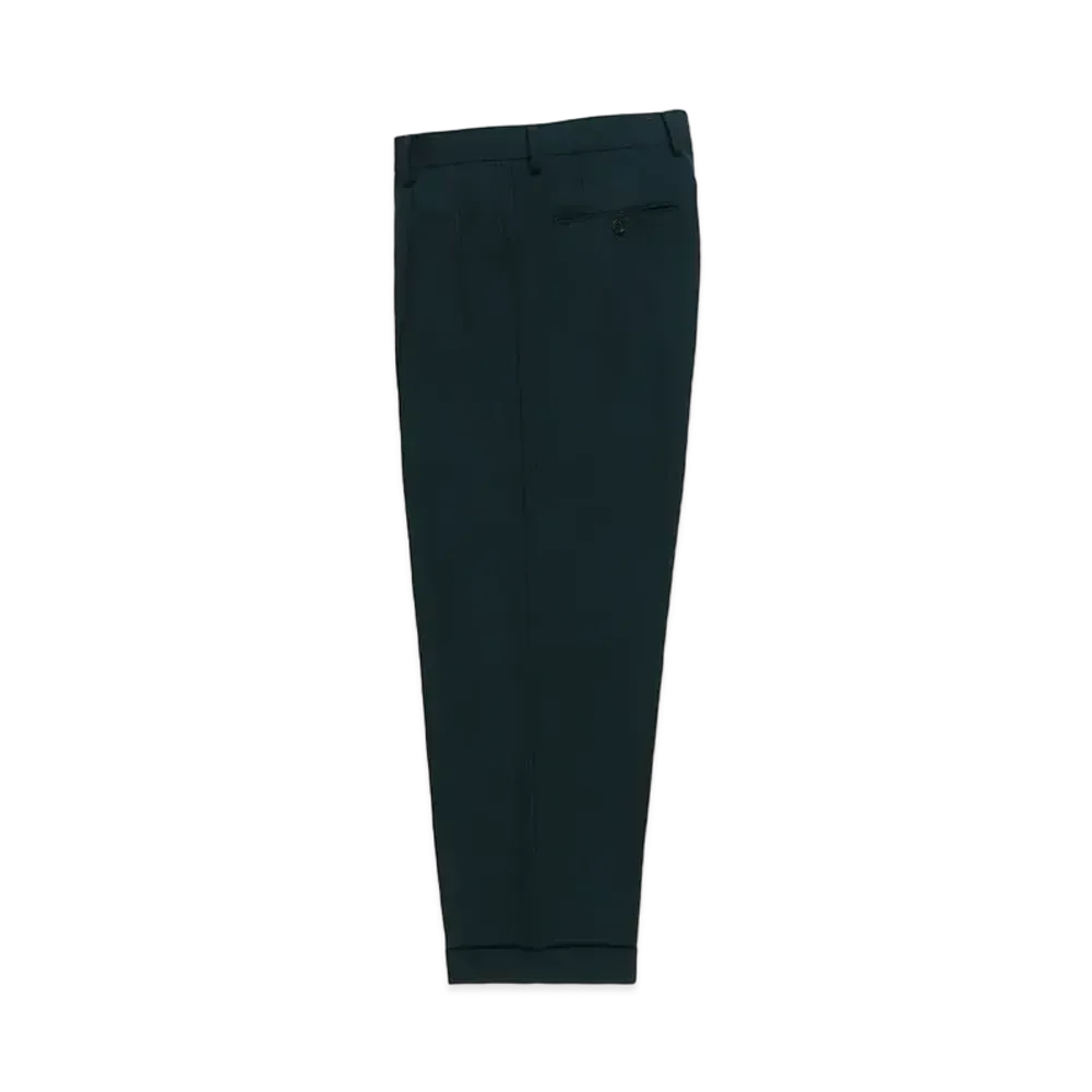 WACKO MARIA x DORMEUIL / Double Pleated Trousers "Dark Turquiose"