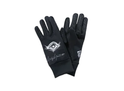 Yohji Yamamoto Pour Homme NEW ERA FLEECE WARMER GLOVE YY EYE PRINT "Black"