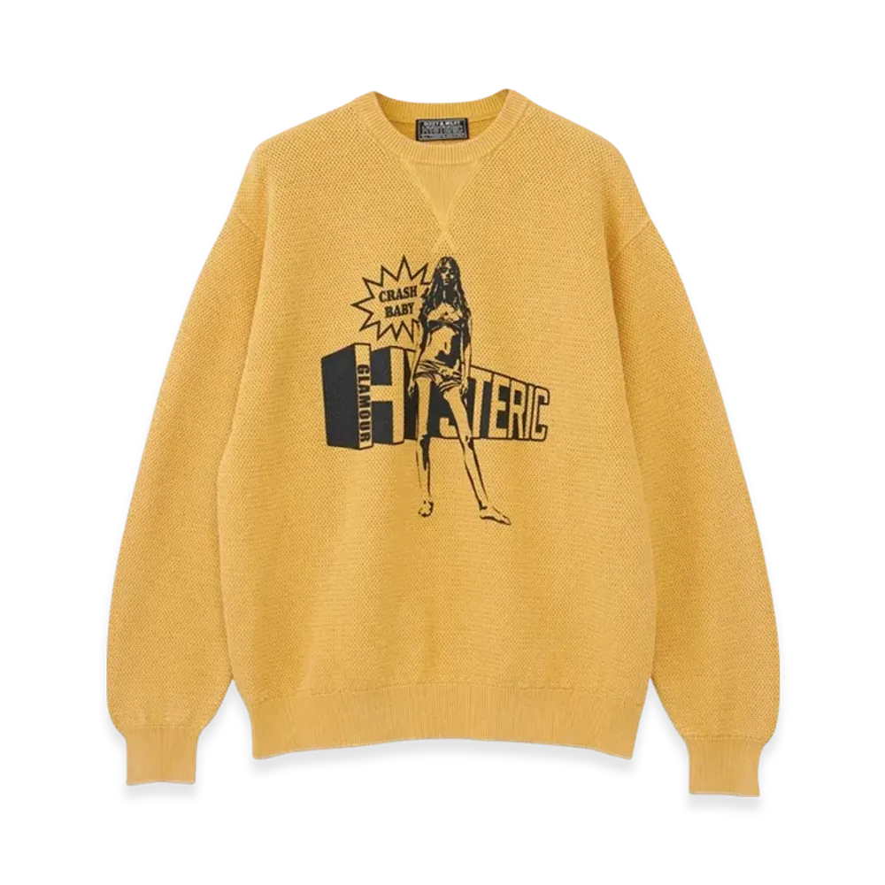 HYSTERIC GLAMOUR Crash Baby Sweater "Yellow"