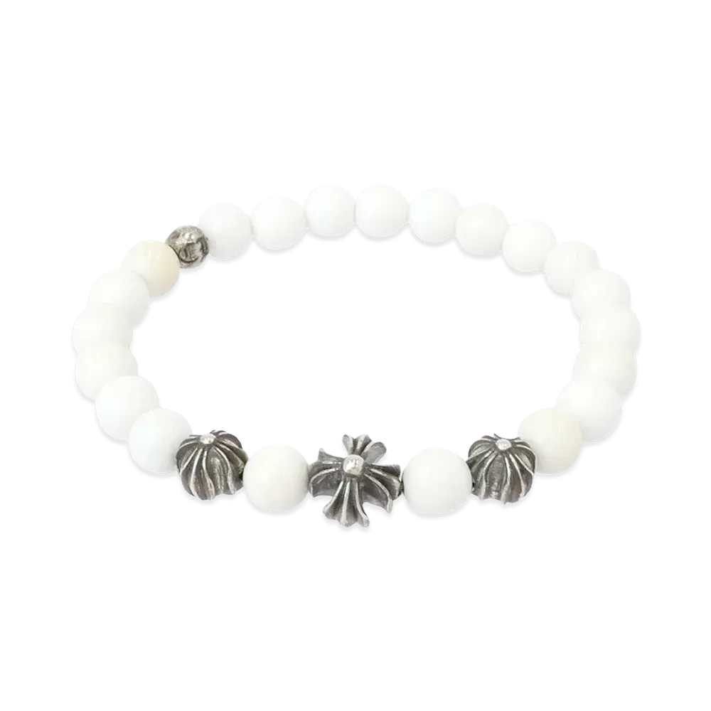 Chrome Hearts BEAD Silver Element Bead Bracelet "White/Silver"