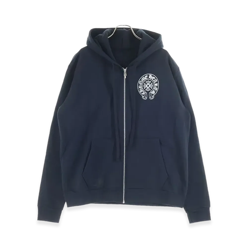 Chrome Hearts Miami Exclusive Horseshoe Zip Up Hoodie "Black"