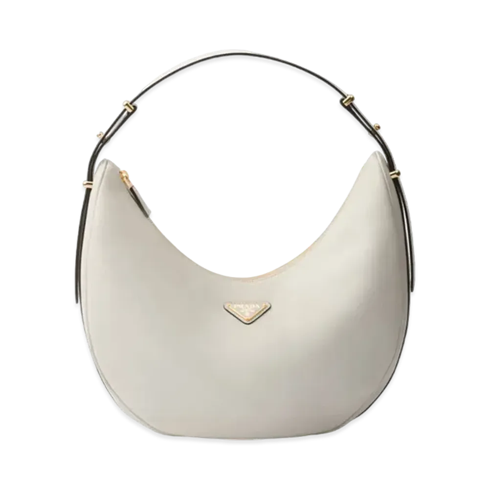 PRADA Large Leather Shoulder Bag "White"