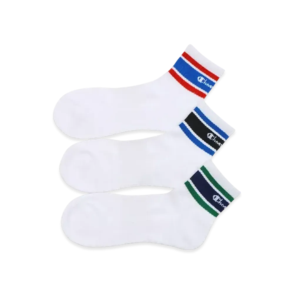 Champion 3-Pair Quarter Length Socks "White"
