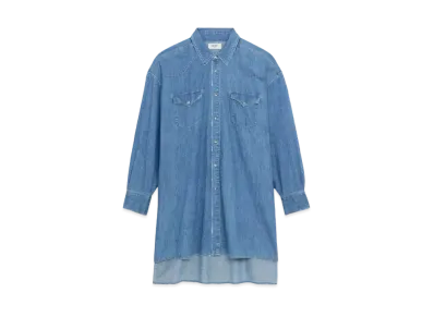 CELINE Cowboy Painter Shirt In Denim "Blue"