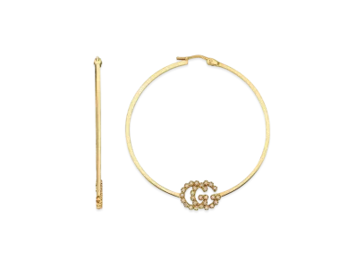 GUCCI GG Running Earrings With Diamonds "Gold"