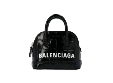 BALENCIAGA Women's Ville Mini Top Handle "Black/White"