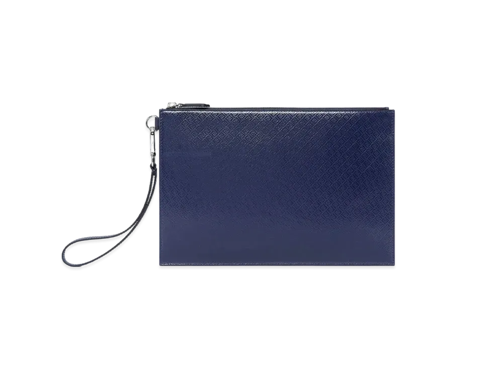 FENDI Flat Slim Clutch Blue Leather Bag "Blue"